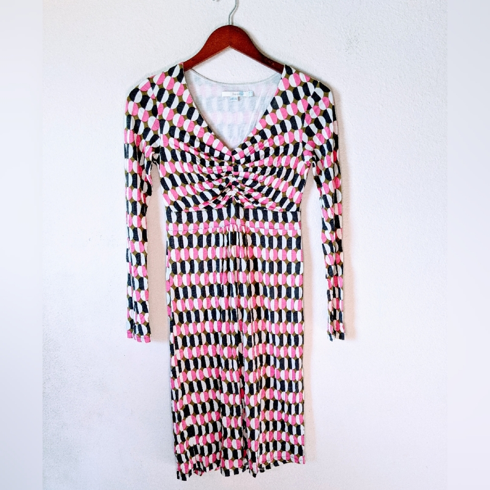 Boden Retro 70's print polka dot dress